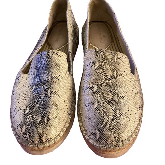 Katherine Kelly Snake Print Leather‎ Flats Size 8.5M - Picture 3 of 10